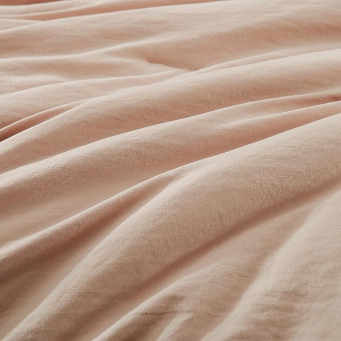 WRENSONGE King Comforter Set, 7 Pieces Clay Pink Soft Bed in a Bag King - Image 7