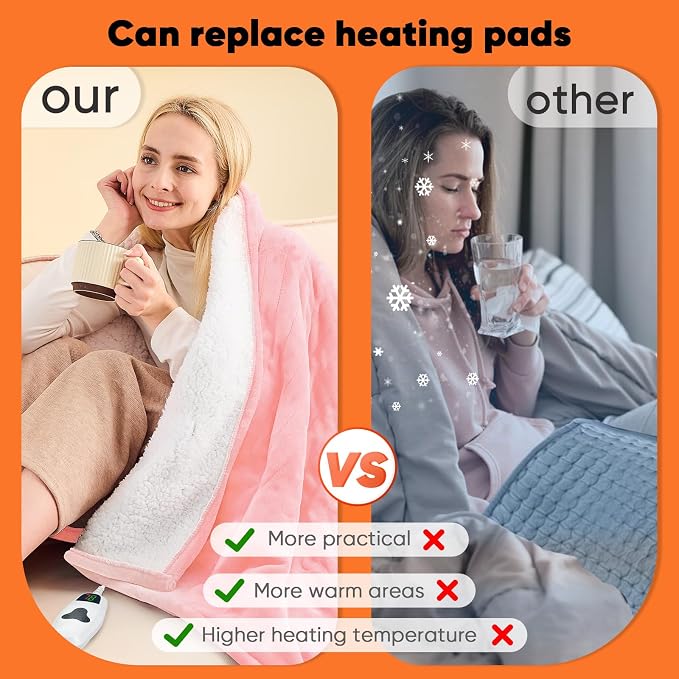 greenoak Heated Blanket Electric Full 72"X84", Heating Blanket - Image 5