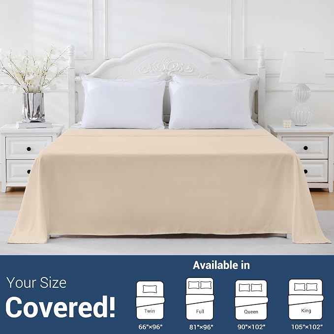 Bulk Full Flat Sheets Only, 6 Pack Quick Sort Top Bed Sheet, Color-Coded Label - Image 5