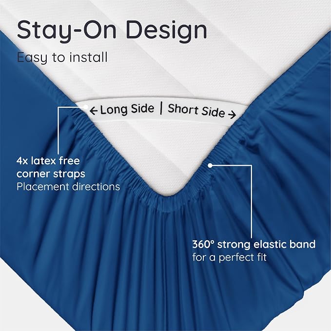 Bambaw 100% Viscose Derived from Bamboo Fitted Sheets Queen Size, Cooling - Image 5