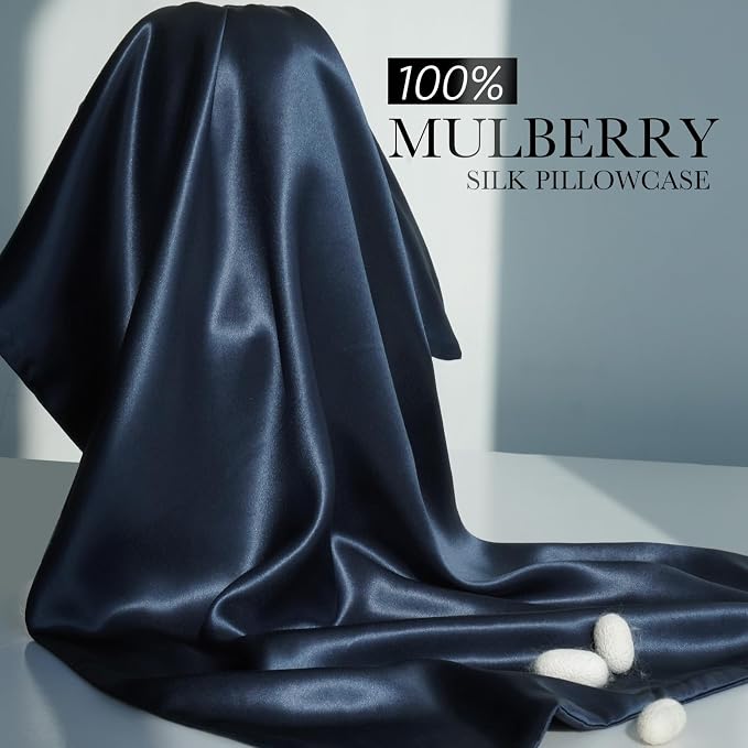100% Mulberry Silk Pillowcase for Hair and Skin, 22 Momme Pure Natural Silk - Image 4