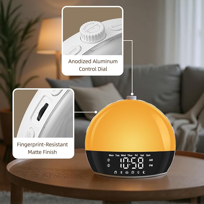 Sunrise Alarm Clock for Heavy Sleepers & Kids, Wake Up Light - Image 8