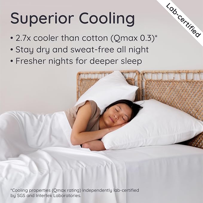 Bambaw 100% Viscose Derived from Bamboo King Pillowcases – Set of 2 Cooling - Image 3