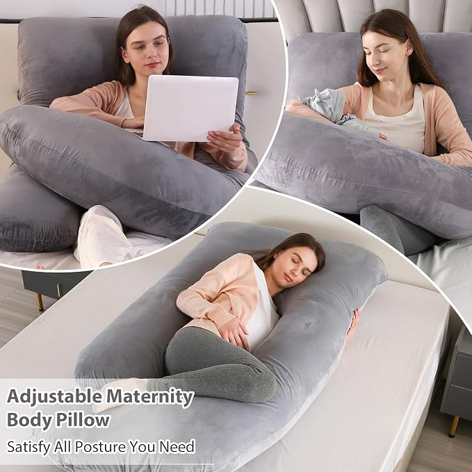 Victostar Pregnancy Pillow, 57 inches U Shaped Maternity Pillow - Image 7