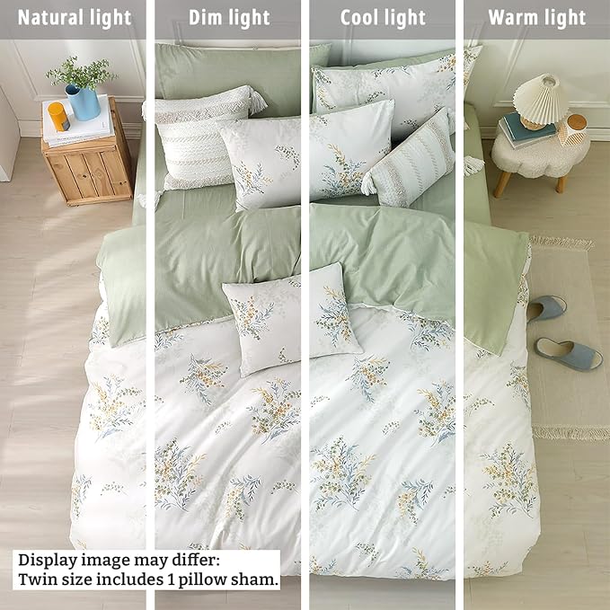LEMIROE White Cotton Comforter Twin Size 2Pcs - Image 6