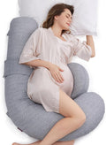Momcozy Pregnancy Pillow, Original F Shaped Maternity Pillow by Momcozy