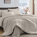 HEVUMYI Oatmeal Twin Comforter Set by HEVUMYI