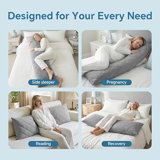 BEDELITE Cooling Body Pillow for Adults, Creative Ultra Soft Cool-Touch Quilted - Image 5