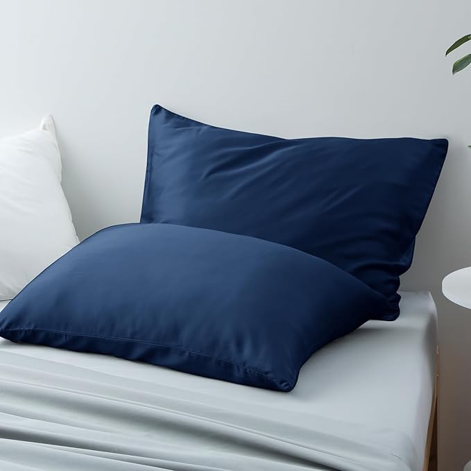 4-Pack Bamboo Viscose Zippered Pillow Cases Queen Size, 400 Thread Count - Image 6