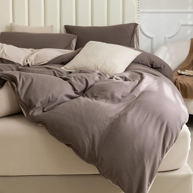 PURE ERA Jersey Knit Duvet Cover Set 100% T-Shirt Cotton Super Soft Comfy 3pc by PUREERA