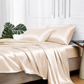 MR&HM Satin Bed Sheets, Full Size Sheets Set by MRHM