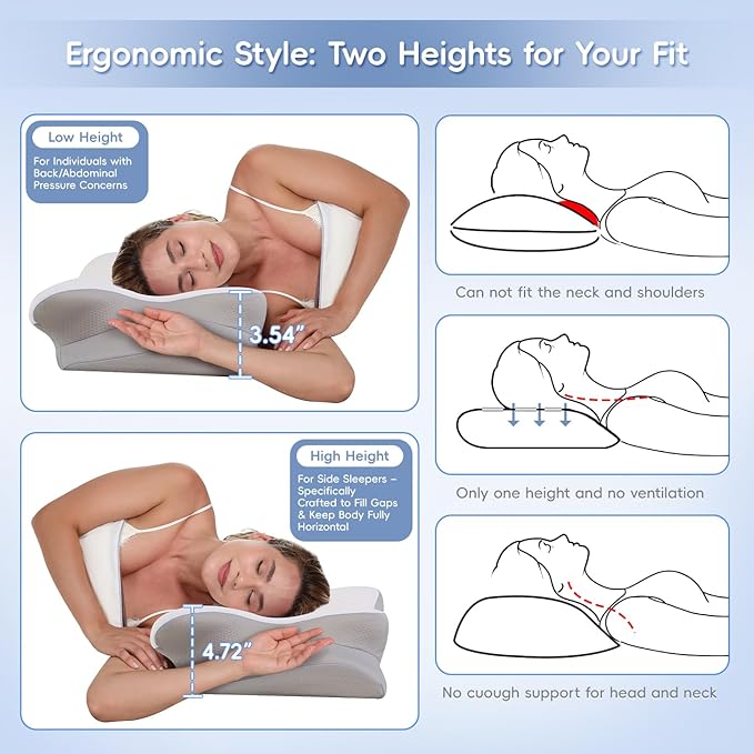 Cervical Neck Pillow, Memory Foam Pillows - Image 4