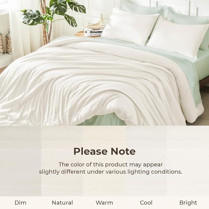 Litanika Oversized King Comforters Ivory Super King Size, 3 Pieces Lightweight - Image 8