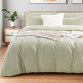 NEXHOME PRO Duvet Cover Set California King Linen Feel Textured Organic Natural by NEXHOMEPRO