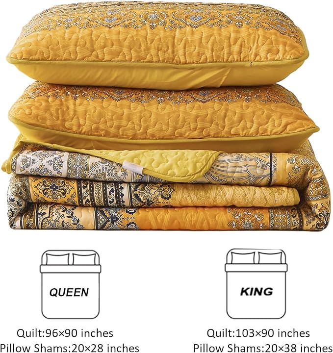 WONGS BEDDING Boho Quilt Set Full Size - Image 7