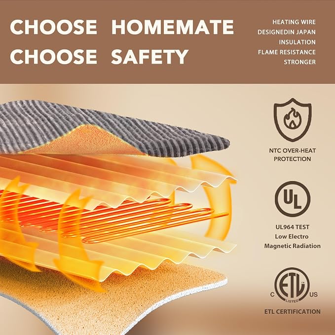 Homemate Electric Heated Blanket Full Size - Image 3