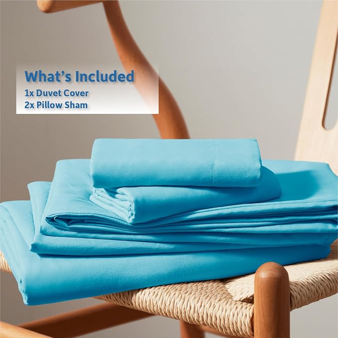 Nestl Bright Blue Duvet Cover Queen Size - Image 9