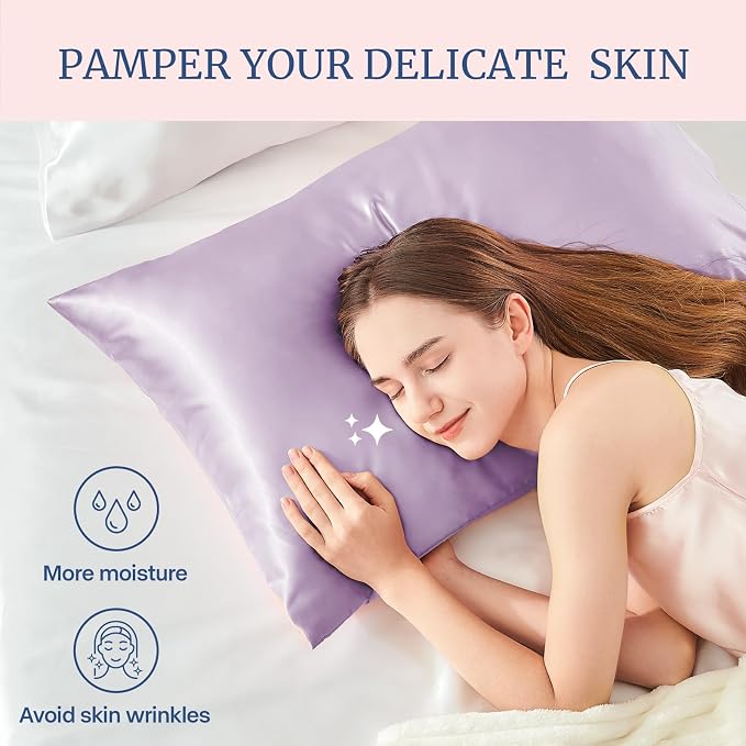 BEDELITE Satin Pillowcase for Hair and Skin, Super Soft and Cooling Similar to - Image 3