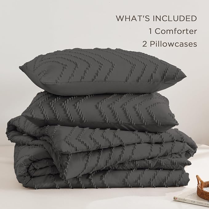 Andency Dark Grey Twin/Twin XL Comforter Set, Twin Bed Comforter - Image 6