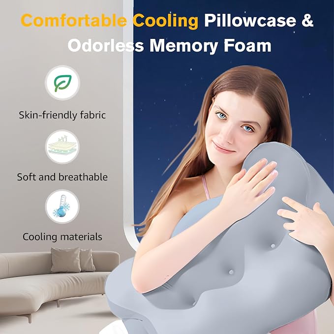 Cervical Neck Pillow, Pillows for Neck and Shoulder Pain, Contour Pillow - Image 6