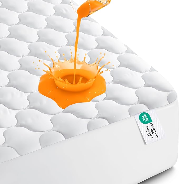 Utopia Bedding Waterproof Mattress Protector, Twin Mattress Pad, Quilted Fitted by UTOPIABEDDING