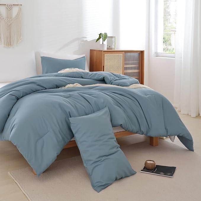 ROSGONIA Oversized Queen Comforter Dusty Blue - Image 5