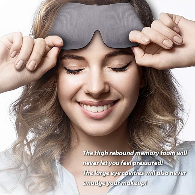 PrettyCare 3D Sleep Mask 2 Pack, Eye Mask - Image 5