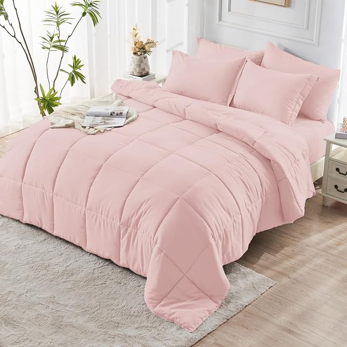JOLLYVOGUE Twin Comforter Set, Ultra-Soft Bed in a Bag Twin Size 5 Pieces - Image 8