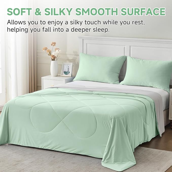 HOMFINE Cooling Comforter Japanese Double-Sided Cold Tech Fabric Cooling Blanket - Image 4