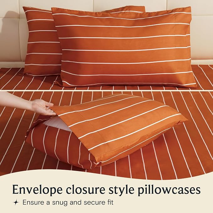 LuxClub 4 PC Sheet Set Bed Sheets Deep Pockets 16" Wrinkle Free Cooling Machine - Image 4