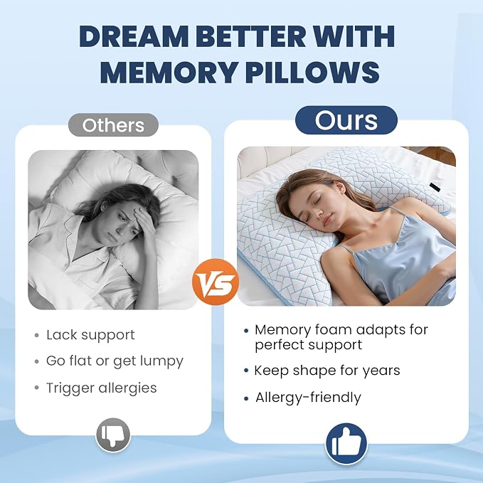 A-Pce Adjustable Pillow, King Size Set of 2 Bed Pillows - Image 8