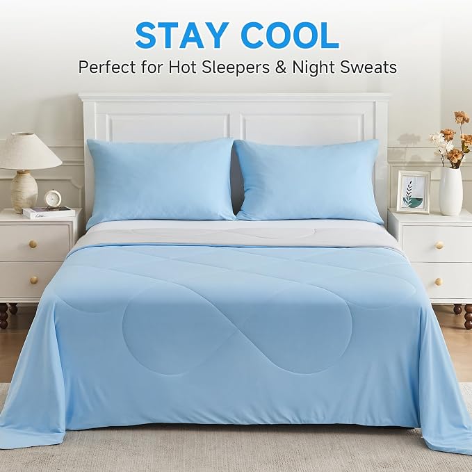 HOMFINE Cooling Comforter Japanese Double-Sided Arc-Chill Cold Tech Fabric - Image 5