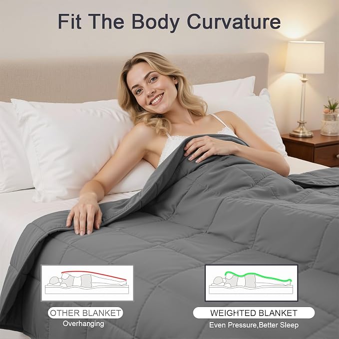 Weighted Blanket 15lbs 48"x72", Cooling Heavy Throw - Image 4