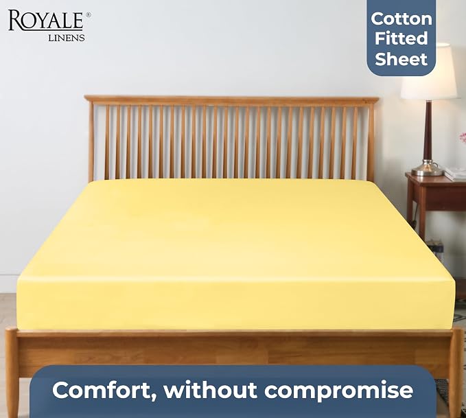 Royale Linens 100% Organic Cotton Fitted Sheet - Image 7