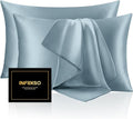 INFIIXSO Silk Pillow Cases 2 Pack Standard Size, Ultra Smooth & Soft Mulberry by INFIIXSO