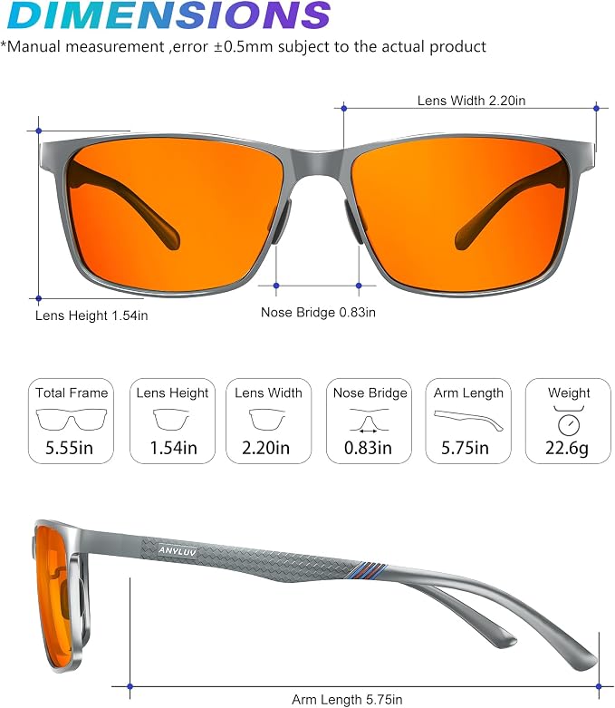 ANYLUV Blue Light Glasses Men, Relieve Eyestrain and Eye Protection, Al-Mg - Image 4