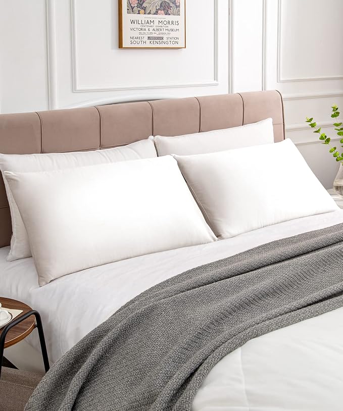 Warmstar Cotton Pillow Cases King Size Set of 2, 600 Thread Count Pillowcases - Image 2