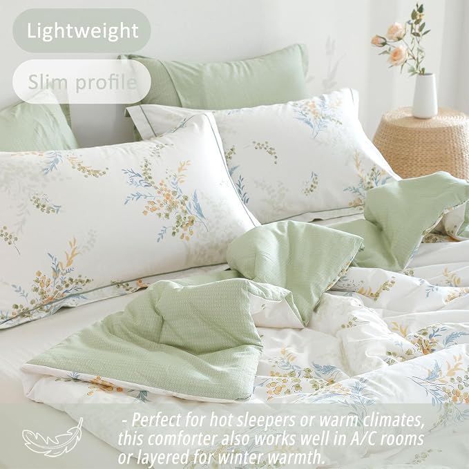 LEMIROE White Cotton Comforter Queen Size 3Pcs - Image 3