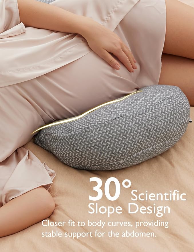 Momcozy Portable Pregnancy Pillow – W Shaped Maternity Support - Image 4