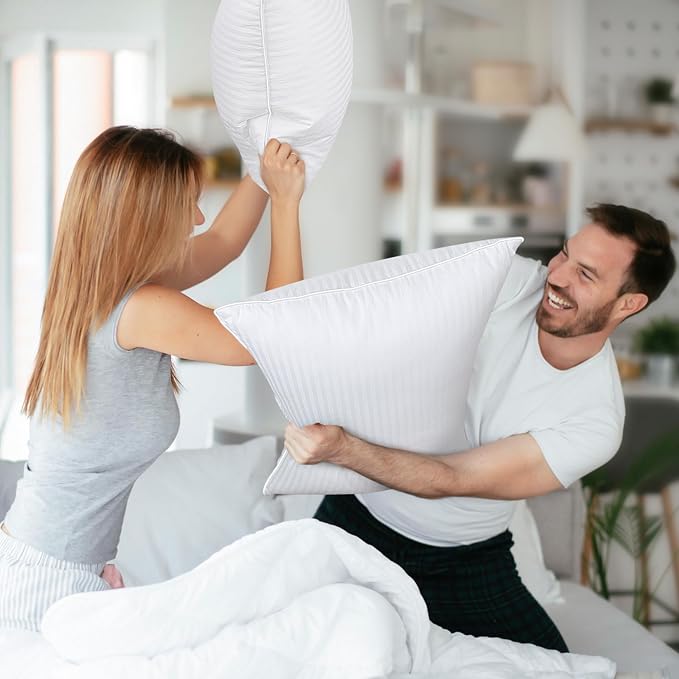 COZSINOOR Goose Feather Pillows King Size Set of 2 - Image 2