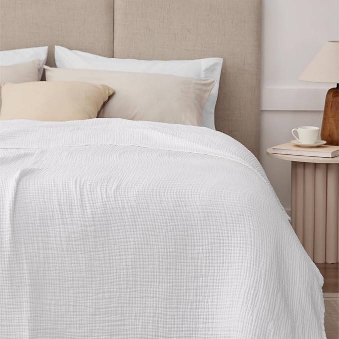 100% Cotton Twin XL Blankets for Bed 66" x 90", Cooling and Soft Muslin Throw - Image 2