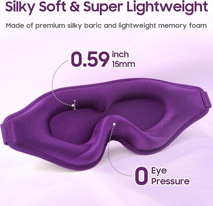 Sleep Mask - Total Blackout 3D Sleeping Mask, Super Lightweight & Silky Soft - Image 4