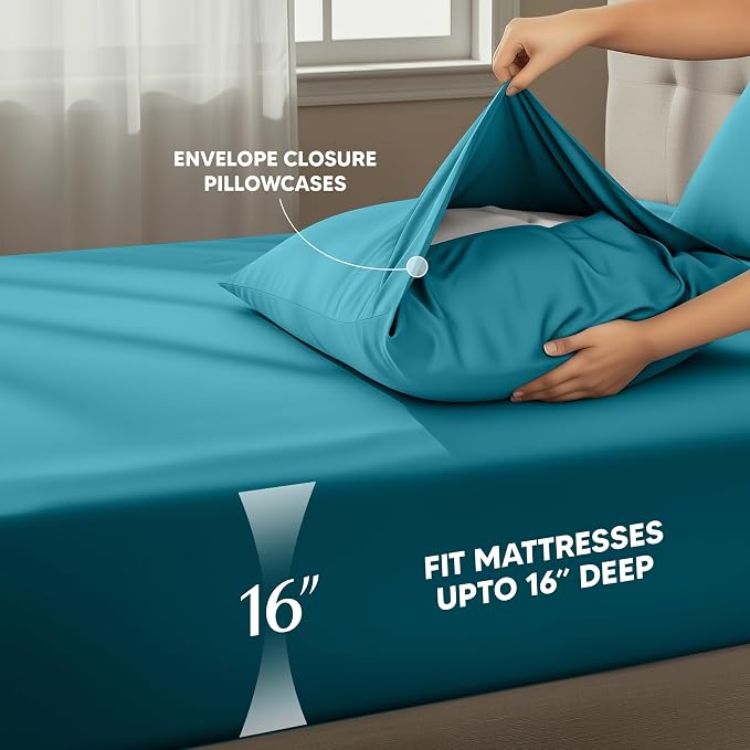 Utopia Bedding Queen Size Sheet Set – 4 Piece Bed Sheets, Soft and Breathable - Image 4