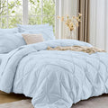Sasttie California King Comforter Set, 7-Piece Bed in a Bag, Pintuck Bedding by SASTTIE