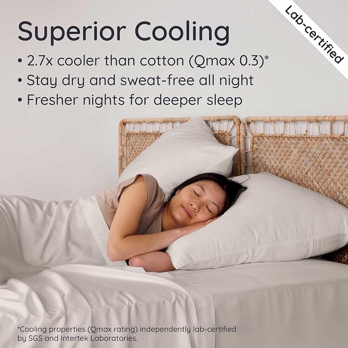Bambaw 100% Viscose Derived from Bamboo Pillowcase King Size – Set of 2 Cooling - Image 3