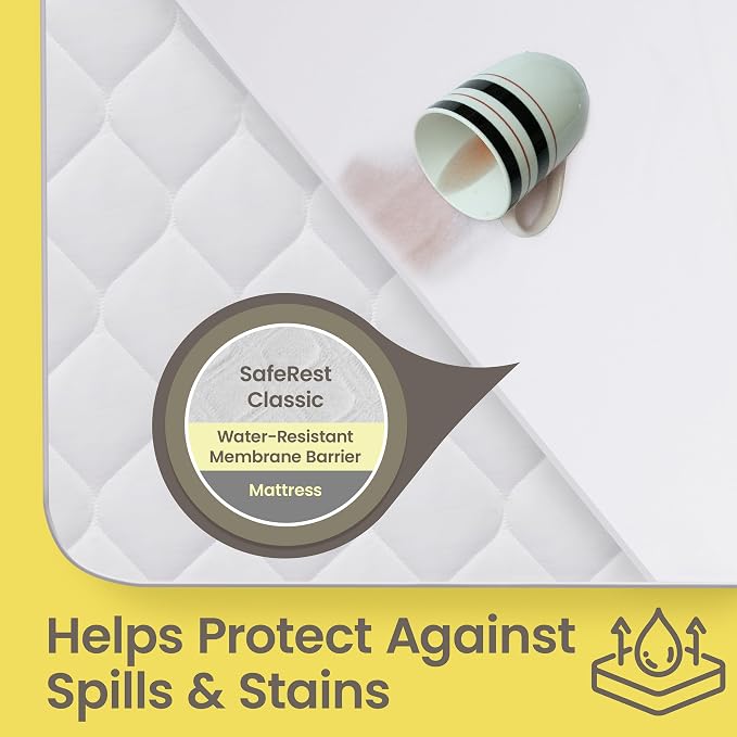 SafeRest Waterproof Mattress Protector Twin XL Size – Absorbent Breathable Soft - Image 2