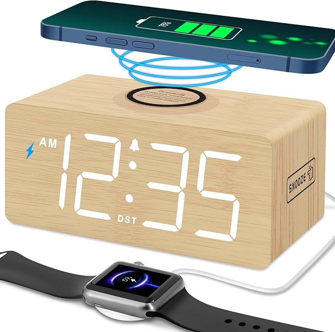 DreamSky Wooden Digital Alarm Clock by DreamSky