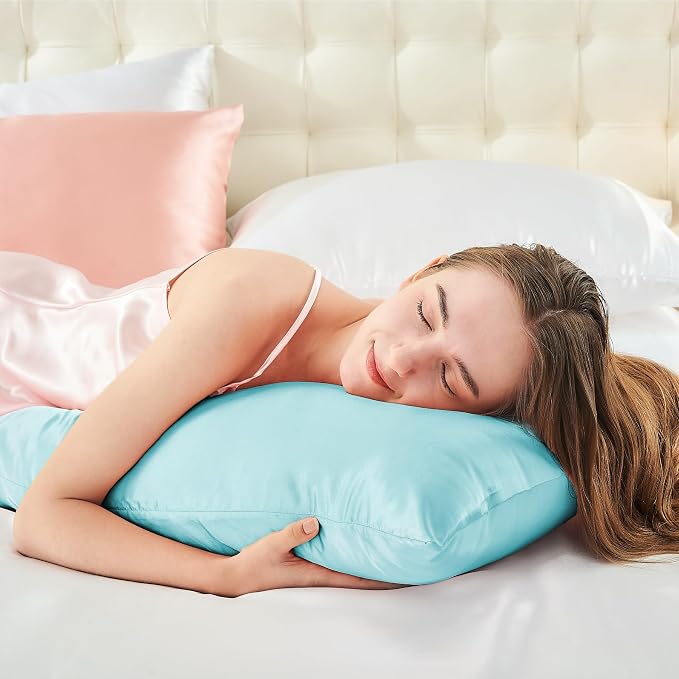 BEDELITE Satin Body Pillow Cover 2 Pack, Super Soft and Cooling Body Pillow - Image 6