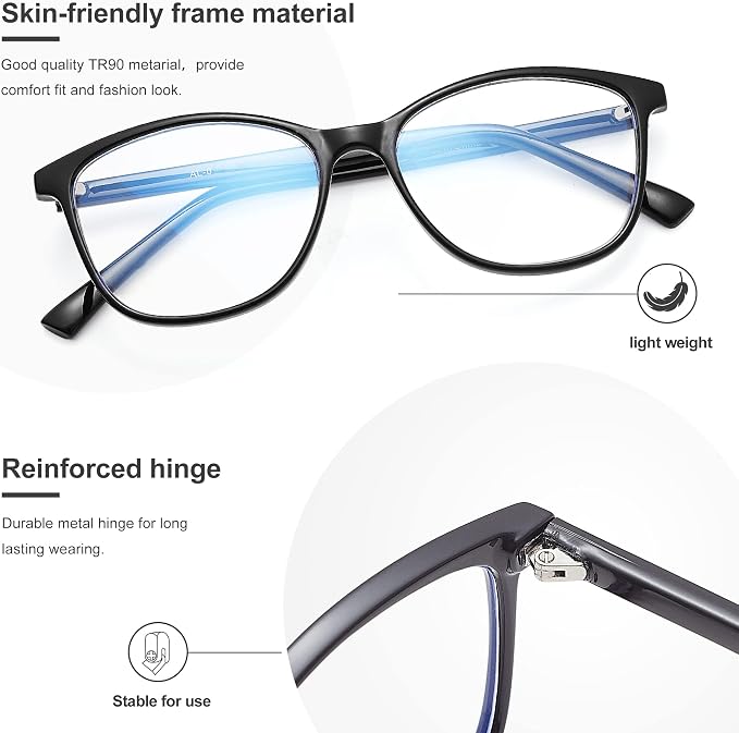 Madison Avenue Blue Light Blocking Glasses Anti Eyestrain UV Glare Blue Light - Image 4