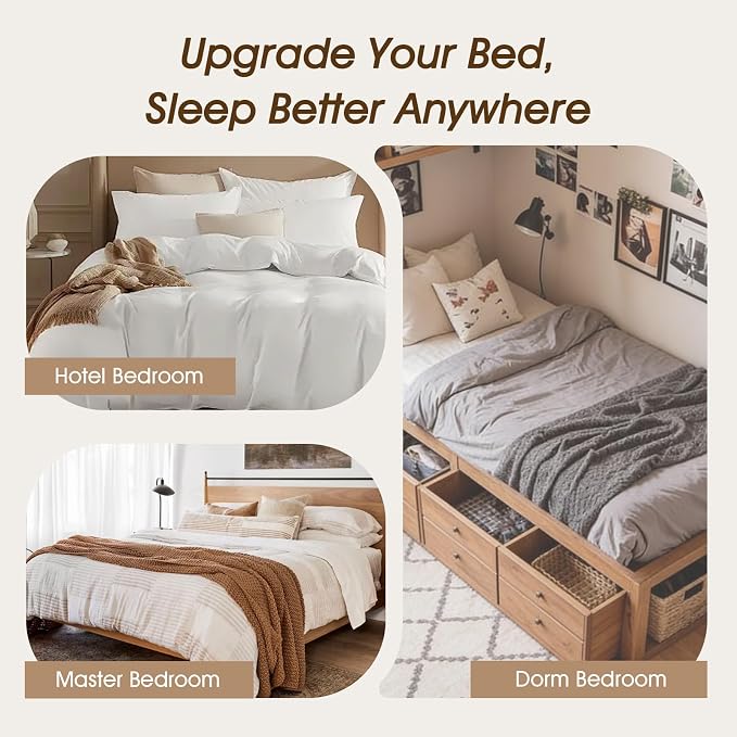 downluxe Queen Size Pillows Set of 4 – Premium Down Alternative Bed Pillows - Image 9